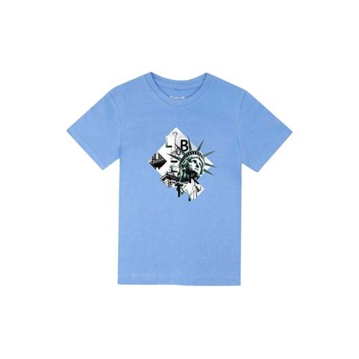 Niebieski t-shirt dla chłopca z bawełny Tup Tup Statua Wolności ze sklepu 5.10.15 w kategorii T-shirty chłopięce - zdjęcie 170564160