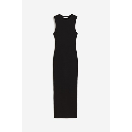 H & M - Sukienka z dżerseju w prążki - Czarny H & M M H&M