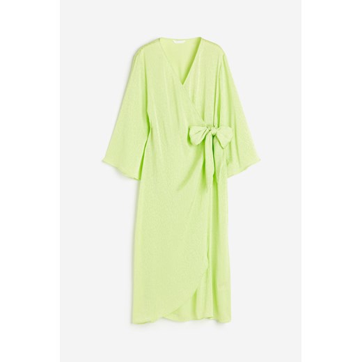 H & M - Kopertowa sukienka żakardowa - Zielony ze sklepu H&M w kategorii Sukienki - zdjęcie 170568722