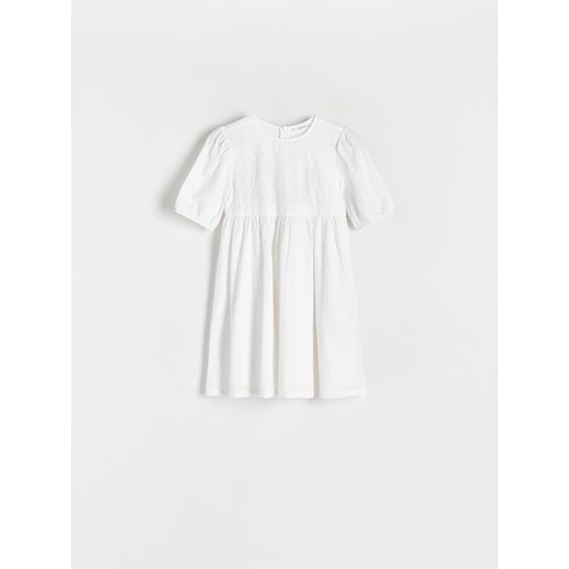 Reserved - Sukienka z kwiatowym wzorem - złamana biel ze sklepu Reserved w kategorii Sukienki dziewczęce - zdjęcie 170570470