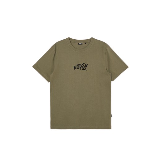 Cropp - Ciemnozielony T-shirt z haftem - zielony Cropp XL wyprzedaż Cropp
