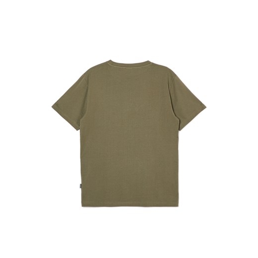 Cropp - Ciemnozielony T-shirt z haftem - zielony Cropp M promocja Cropp