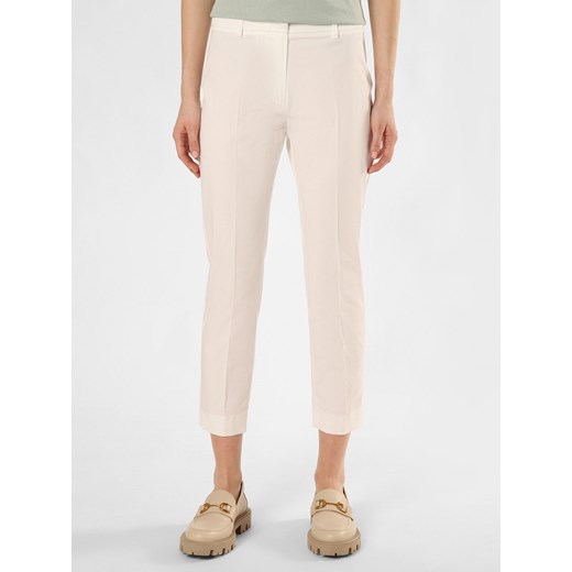 Weekend Max Mara Spodnie - Cecco Kobiety Bawełna biały jednolity ze sklepu vangraaf w kategorii Spodnie damskie - zdjęcie 170573502
