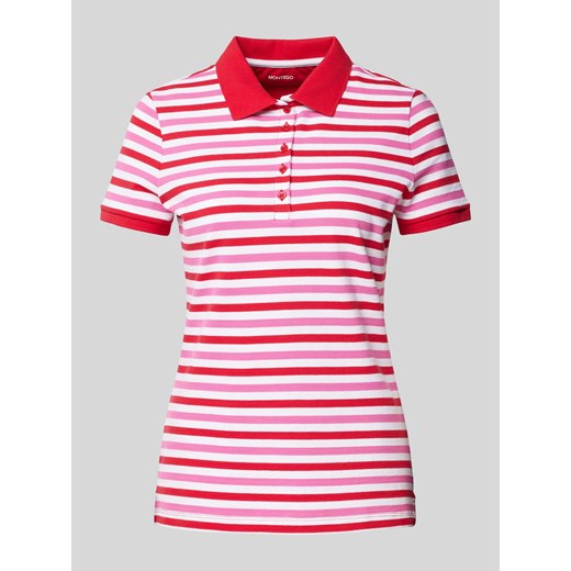 Koszulka polo o kroju slim fit i dwukolorowym designie ze sklepu Peek&Cloppenburg  w kategorii Bluzki damskie - zdjęcie 170573813