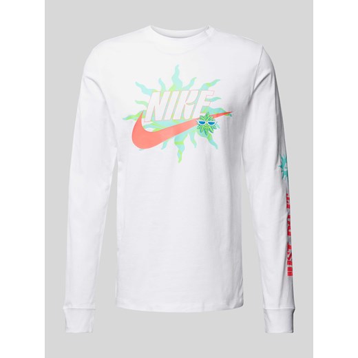 Bluzka z długim rękawem i nadrukiem z logo ze sklepu Peek&Cloppenburg  w kategorii T-shirty męskie - zdjęcie 170573841
