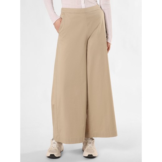 Marie Lund Spodnie Kobiety Bawełna beżowy jednolity ze sklepu vangraaf w kategorii Spodnie damskie - zdjęcie 170577190