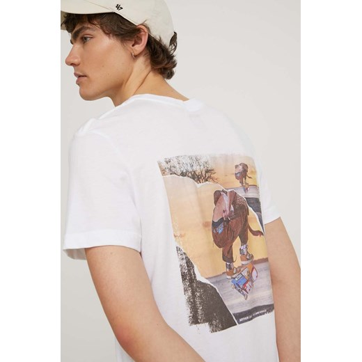 DC t-shirt bawełniany męski kolor biały z nadrukiem ADYZT05353 ze sklepu ANSWEAR.com w kategorii T-shirty męskie - zdjęcie 170578992