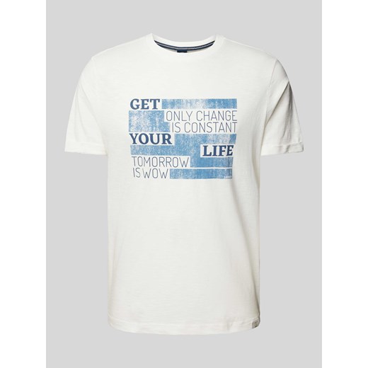 T-shirt z nadrukiem ze sloganem ze sklepu Peek&Cloppenburg  w kategorii T-shirty męskie - zdjęcie 170581390