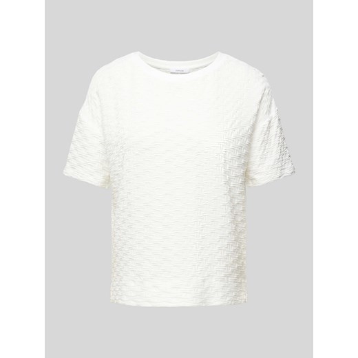 T-shirt z fakturowanym wzorem model ‘Sellona’ ze sklepu Peek&Cloppenburg  w kategorii Bluzki damskie - zdjęcie 170581792