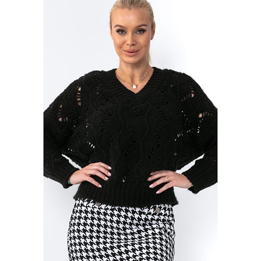 fobya Sweter w kolorze czarnym ze sklepu Limango Polska w kategorii Swetry damskie - zdjęcie 170582703