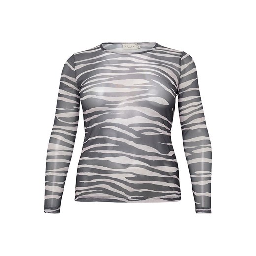 KAFFE curve Koszulka &quot;Meshu&quot; w kolorze czarno-białym L promocyjna cena Limango Polska