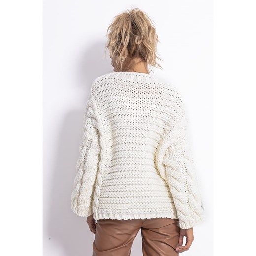 fobya Sweter w kolorze kremowym Fobya L/XL wyprzedaż Limango Polska