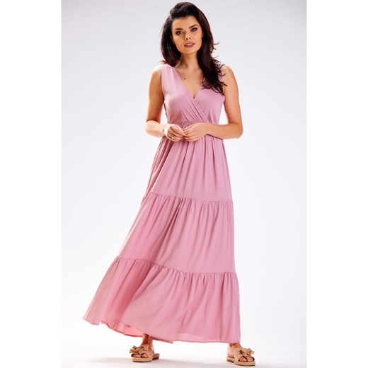 Sukienka AWAMA maxi na ramiączkach luźna elegancka 