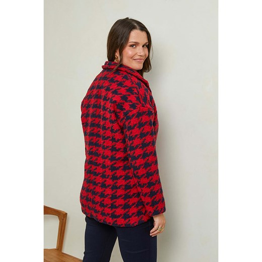 Curvy Lady Kurtka przejściowa w kolorze czerwono-czarnym Curvy Lady 48/50 promocja Limango Polska