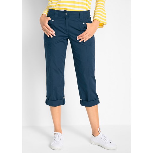 Spodnie bojówki 3/4 ze stretchem ze sklepu bonprix w kategorii Spodnie damskie - zdjęcie 170590220