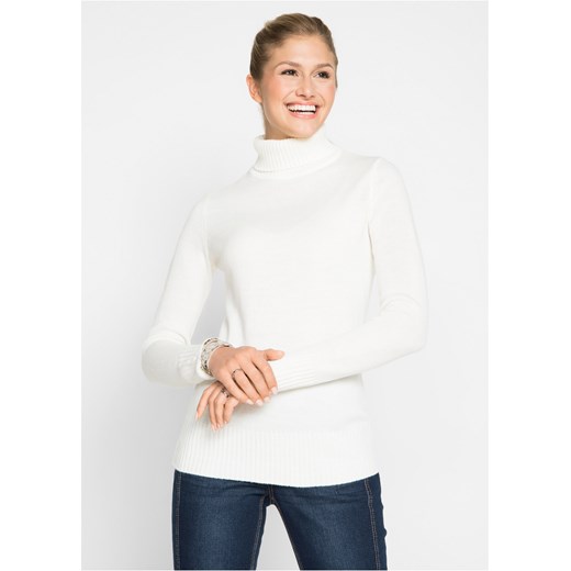Sweter basic z golfem 40/42 bonprix