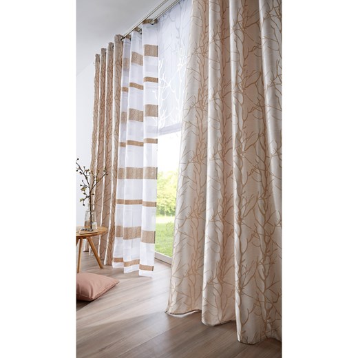 Roleta z troczkami i wypalanym wzorem H – Wys./B – Szer.: 155/140 cm bonprix