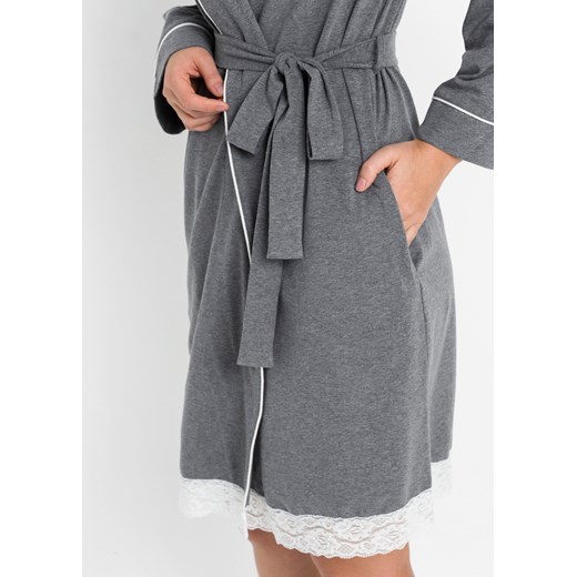 Szlafrok z dzianiny shirtowej 44/46 bonprix