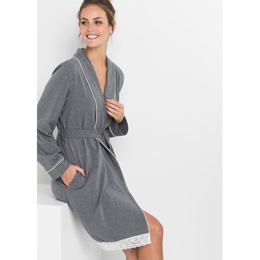 Szlafrok z dzianiny shirtowej 48/50 bonprix