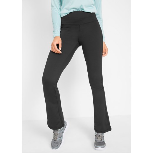 Spodnie sportowe shape, z kieszenią i  poszerzanymi nogawkami ze sklepu bonprix w kategorii Spodnie damskie - zdjęcie 170591554