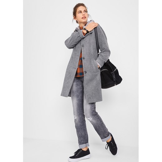 Płaszcz zimowy z domieszką wełny, z efektem 2 w 1 38 bonprix