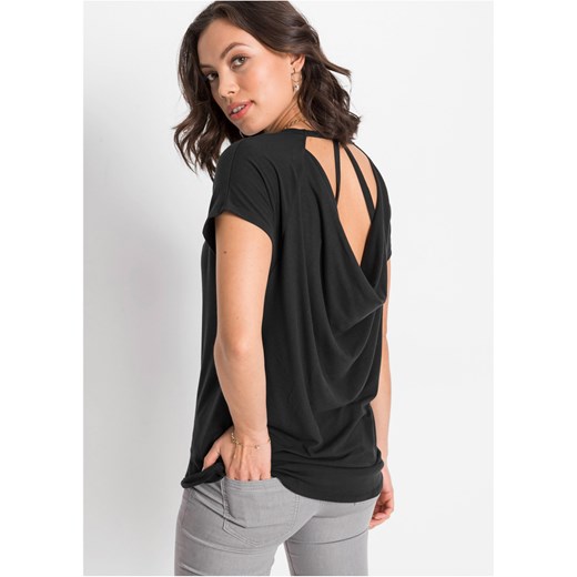 Shirt z dekoltem z tyłu ze sklepu bonprix w kategorii Bluzki damskie - zdjęcie 170592533