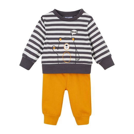 Shirt niemowlęcy + spodnie dresowe (2 części), bawełna organiczna ze sklepu bonprix w kategorii Dresy dla niemowlaka - zdjęcie 170593893