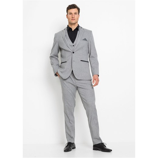 Garnitur męski Bonprix elegancki z elastanu