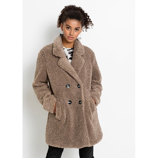 Krótki płaszcz oversized o wyglądzie wełnianego ze sklepu bonprix w kategorii Płaszcze damskie - zdjęcie 170595811