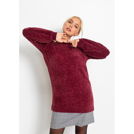 Długi sweter z szenili ze sklepu bonprix w kategorii Swetry damskie - zdjęcie 170595991