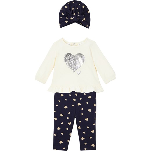 Shirt niemowlęcy + legginsy + czapka (3 części), bawełna organiczna ze sklepu bonprix w kategorii Komplety niemowlęce - zdjęcie 170597270