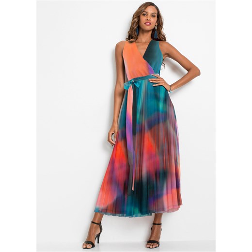 Kolorowa sukienka kopertowa ze sklepu bonprix w kategorii Sukienki - zdjęcie 170597460