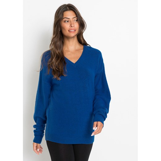 Sweter dzianinowy oversize ze sklepu bonprix w kategorii Swetry damskie - zdjęcie 170598990