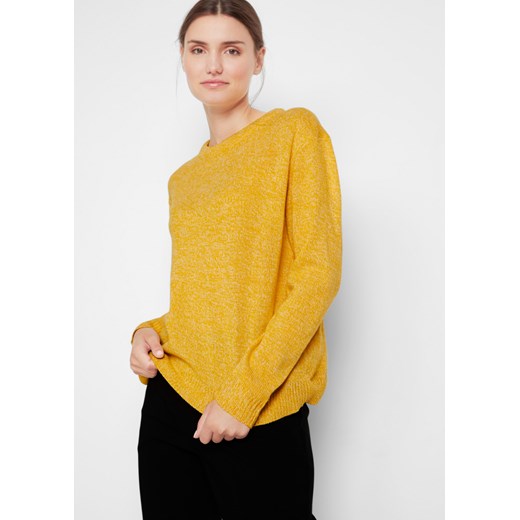 Sweter melanżowy z okrągłym dekoltem ze sklepu bonprix w kategorii Swetry damskie - zdjęcie 170599012