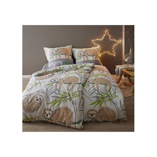 Pościel z nadrukiem w leniwce 2x 80/80cm 2x 135/200cm bonprix