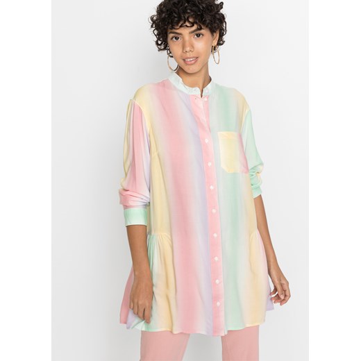 Długa bluzka ze zrównoważonej wiskozy w cieniowanym kolorze ze sklepu bonprix w kategorii Koszule damskie - zdjęcie 170599953