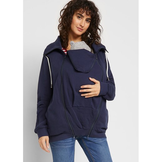 Bluza rozpinana ciążowa z wstawką na nosidełko niemowlęce ze sklepu bonprix w kategorii Bluzy ciążowe - zdjęcie 170600221