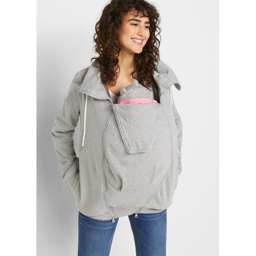 Bluza rozpinana ciążowa z wstawką na nosidełko niemowlęce ze sklepu bonprix w kategorii Bluzy ciążowe - zdjęcie 170600222