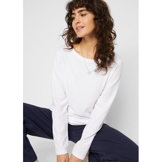 Luźniejszy shirt z długim rękawem ze sklepu bonprix w kategorii Bluzki damskie - zdjęcie 170600334
