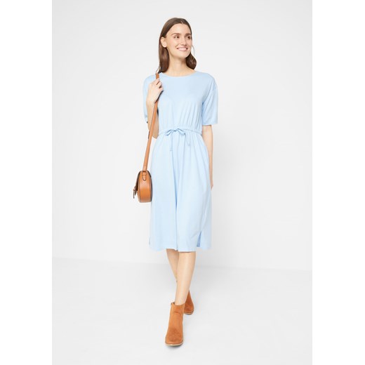 Sukienka midi z bawełny z przeszyciem cienkimi gumkami i kieszeniami ze sklepu bonprix w kategorii Sukienki - zdjęcie 170601074