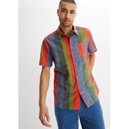 Koszula z krótkim rękawem z lekkiego letniego materiału ze sklepu bonprix w kategorii Koszule męskie - zdjęcie 170602051