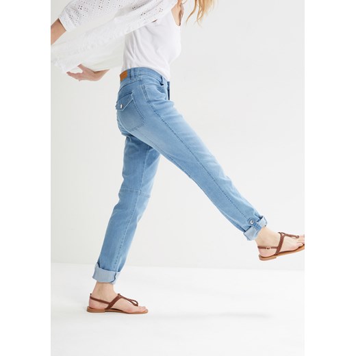 Dżinsy Straight, mid waist, z wywijanymi nogawkami ze sklepu bonprix w kategorii Jeansy damskie - zdjęcie 170602291