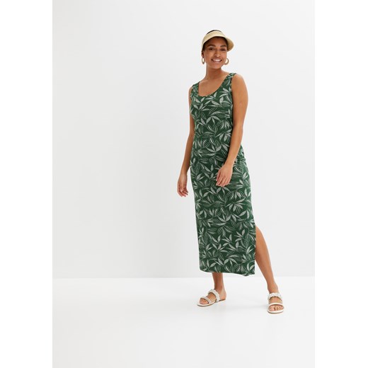 Długa sukienka z rozcięciem, ze zrównoważonej wiskozy ze sklepu bonprix w kategorii Sukienki - zdjęcie 170603030