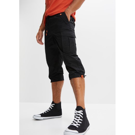 Spodnie 3/4 bojówki, z gumką w talii, Slim Fit ze sklepu bonprix w kategorii Spodnie męskie - zdjęcie 170603344