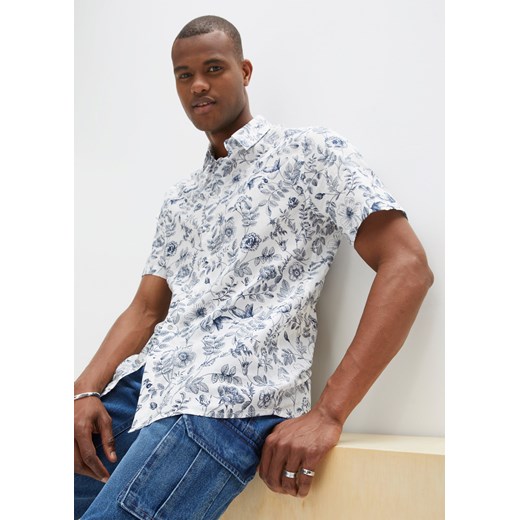 Koszula z krótkim rękawem z lekkiego materiału ze sklepu bonprix w kategorii Koszule męskie - zdjęcie 170603592