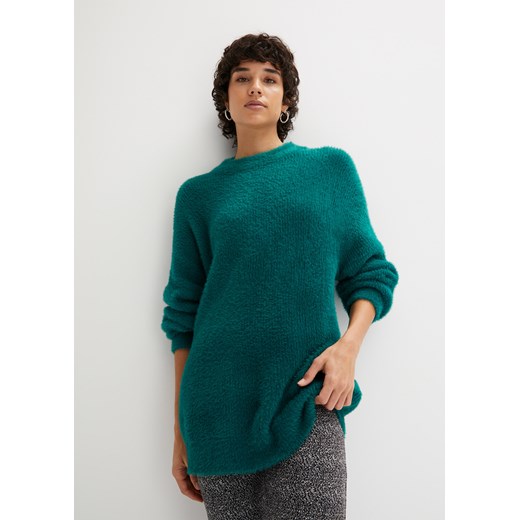 Sweter z dzianiny z włosem ze sklepu bonprix w kategorii Swetry damskie - zdjęcie 170604831