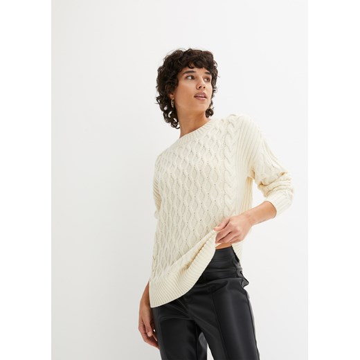 Sweter w warkocze ze sklepu bonprix w kategorii Swetry damskie - zdjęcie 170604974