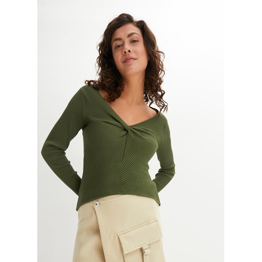 Sweter w prążek ze sklepu bonprix w kategorii Swetry damskie - zdjęcie 170605223