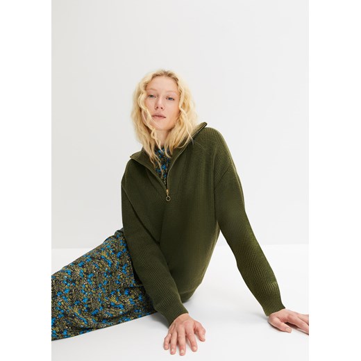 Sweter z zamkiem ze sklepu bonprix w kategorii Swetry damskie - zdjęcie 170605234