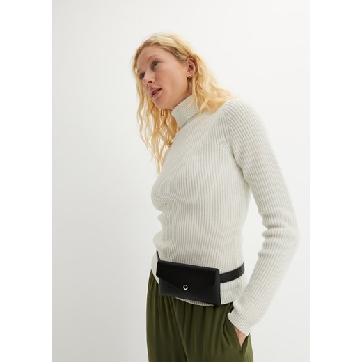 Sweter w dopasowanym fasonie z golfem ze sklepu bonprix w kategorii Swetry damskie - zdjęcie 170605244